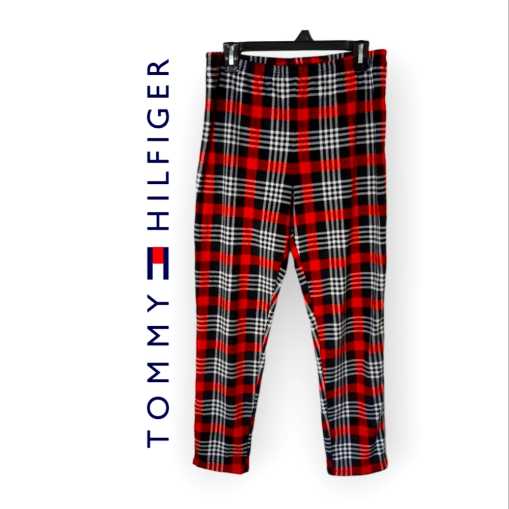 Tommy Hilfiger red and black super soft plaid pyjama pants Size medium